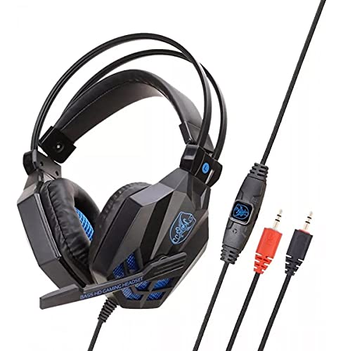 Headset Gamer Com Microfone Estéreo Super Bass 5.1 HD Para Pc Computador Notebook Mac, Xbox One e Ps