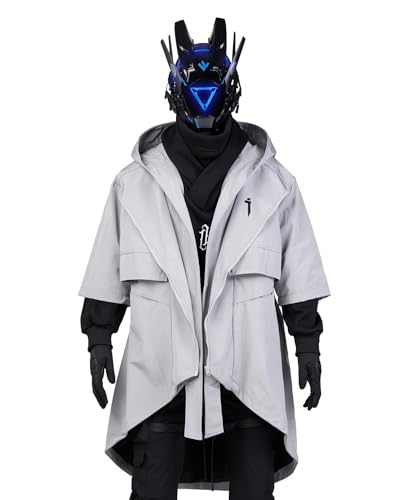 Niepce Inc Japanese Streetwear Techwear Waterproof Windbreaker Jackets for Men (US, Alpha, X-Large, Regular, Regular, Grey)