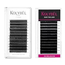 KOLYBEL Easy Fan Eyelash Extensions 0.05 Thickness D Curl 15-20mm Mix + YY Lash Extensions 0.07 Thickness C Curl 8-15mm Mix