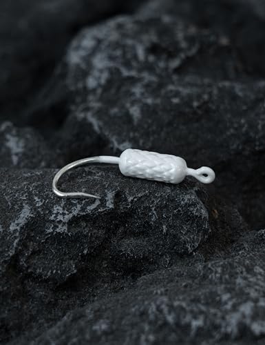 Leurres de pêche à queue jaune BLUEWING souples avec tête plombée blanche de 0.6g - 6