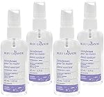 Bleu Lavande - Vaporisateur antibactérien naturel pour sanitisant les mains – 62% Alcool - Infusés avec 100% Huile essentielle de lavande pure - Pas de fragrances artificielles - Taille des voyages - Fabriqué au Canada - 60ml - 4-Pack