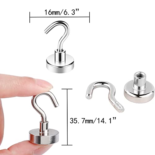 Xl Magnet Magnetic Hooks Heavy Duty Key Holder Hanging Hooks With Neodymium Rare Earth Magnets For Suspension, Cruise, Curtains, Kitchen Ceilings, Etc.（10Pack） #TOP2