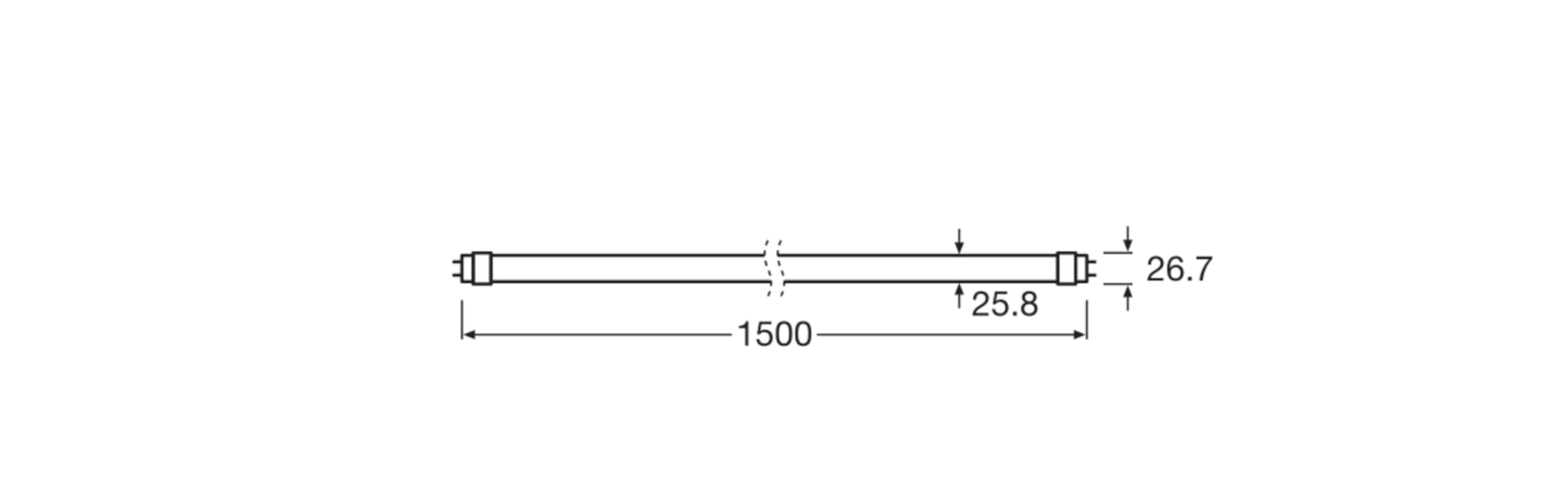OSRAM LED TUBE T8 36 EM UO 1500 mm, tubo LED lineal, 29W, 3150lm, 3000K, luz blanca cálida, reemplazo LED para tubos fluorescentes T8 con casquillo G13, larga vida, optimo consumo de energía
