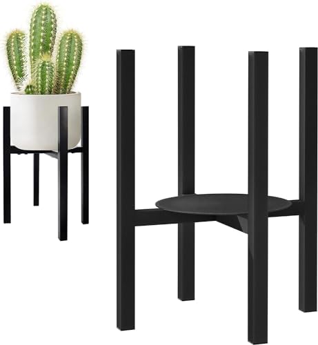 Verstellbarer Pflanzenständer für Innen Außenbereich, Blumenständer aus Metall Schwerlast-Halterungsgestell ,Blumentopfständer mit Tabletts für verschiedene Topfgrößen 38cm hoch(1