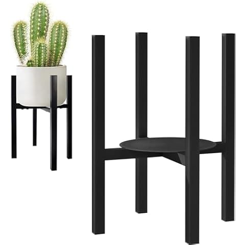 Jeackcelle Adjustable Metal Plant Stand with Trays Cover