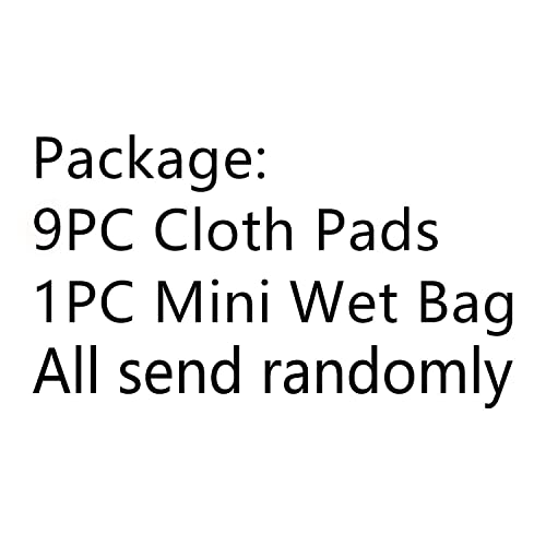 10 Pcs Reusable Menstrual Pad Set Including 1Pc Mini Wet Bag + 9Pcs Light Flow Daily Use Waterproof Mama Cloth Sanitary Napkin Pads Menstrual Pads (Panty Set, Panty Liner Bamboo Charcoal) #TOP6