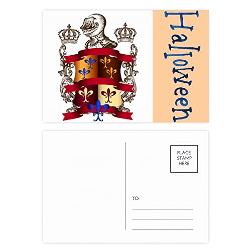 Cartes postales d'Halloween armure médiévale chevaliers d'Europe en lot de 20 pièces pour collection