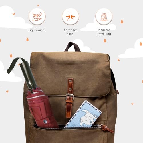 Image of Amazon Basics 3-Fold Travel Umbrella - Sophisticated Auto-Open Auto-Close Mechanism, Large 42 inch Canopy, RainProof & UV Protection|Ideal for Men & Women | Stylish, Durable, and Functional Design