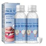 2PCS Temporary Tooth Repair Kits,Repair Beads Tooth Filling Repair Kit,Moldable False Teeth for Fixing,Thermal Forming Filling Kit for Teeth,Den/tal Repair Beads for Fixing,Den/tal Repair Kit Filling