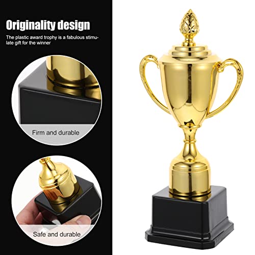Zerodeko Troféu De Prêmio De Copo De Ouro Tampa Copo De Troféu De Plástico Multifuncional Troféu De
