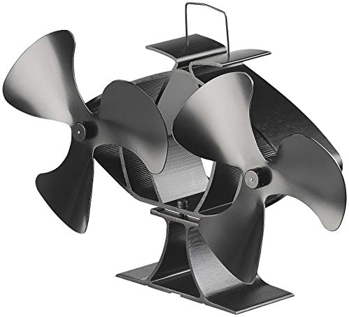 Carlo Milano Kaminlüfter: Stromloser Kaminofen-Doppel-Ventilator, je 3 Lüfter-Blätter, ab 65 °C (Kaminofenlüfter, Warmluftverteiler, Ventilatoren)