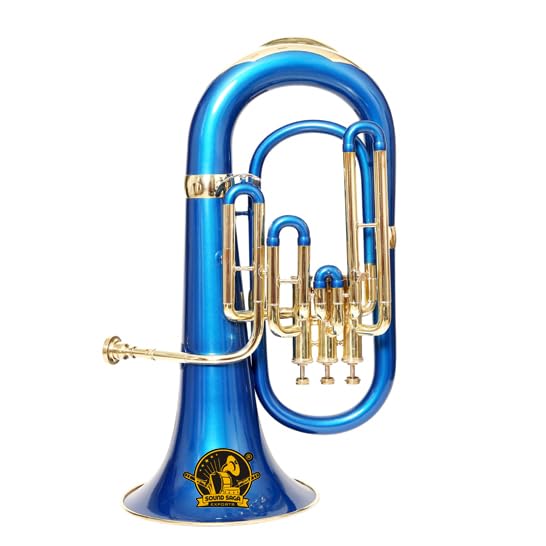 SOUND SAGA® Euphonium 3 Valve, Bb Pitch Including Mouthpiece & Carry Case (Blue Gold)
