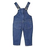  CHIC-Fille Garçon Enfant Salopette Jeans Demin Pantalons Casual Automne Hiver (5-6ans)