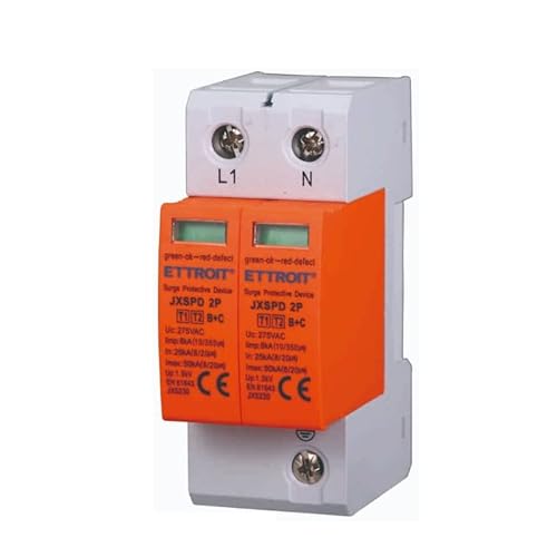 ETTROIT SCARICATORE LIMITATORE DI SOVRATENSIONE TIPO T1+T2 2P 25KA-50KA SPD