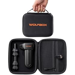 WOLFBOX MF60/MF70 Hard Carrying Case, Case Only, Device Not Included | MF60/MF70 Electric Air Duster Compatible, Shockproof, Splash-Proof, Travel Storage Bag, Fits Nozzles & Charging Cables