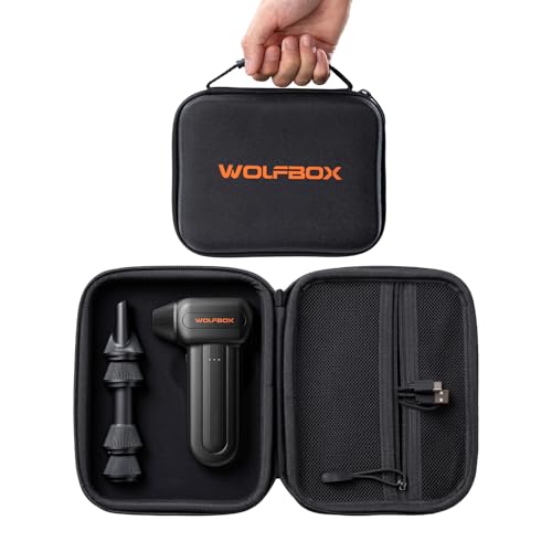 Image of WOLFBOX Hard Carrying Case for MF60 /MF70 Electric Air Duster [CASE ONLY, Device Not Included], Shockproof Travel Storage Bag for Compressed Air Blower & Accessories, Splash-Proof