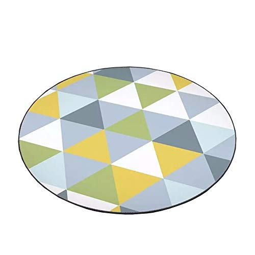 Tapis rond antidérapant géométrique simple tapis de sol moderne salon 1m - 2