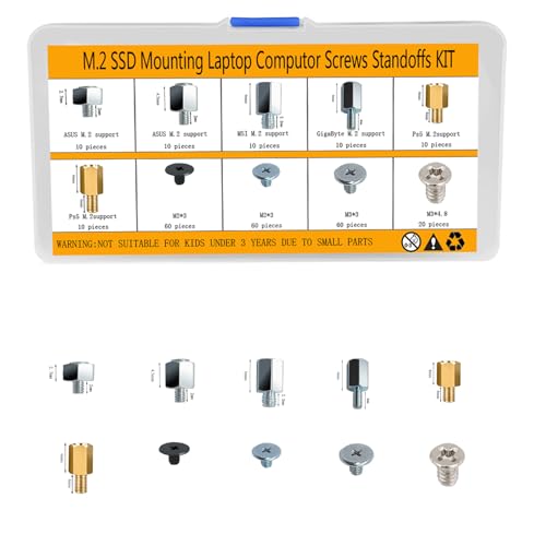 M.2 SSD Screw Kit, M.2 Standoff and Screw Kit for Asus Gigabyte MSI PS5 Motherboards