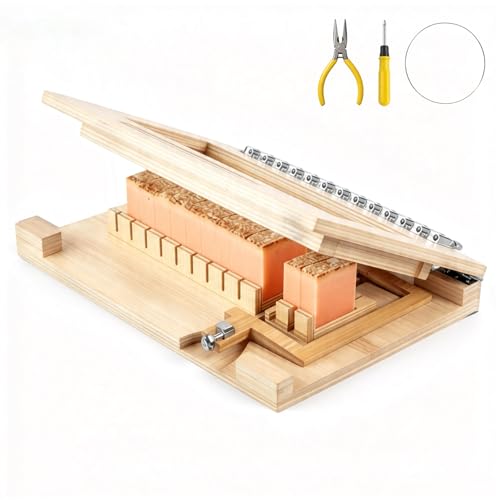Wooden Soap Cutter 1-12 Bars Multi Wire Slicer with Adjustable Tension Ready-to-Use Soap Cutting Tool for DIY Making Cheese Butter Candle Bread Includes 10 Replacement Wires