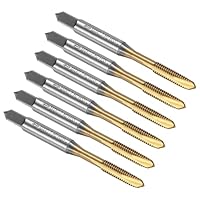 QUARKZMAN 6 Stück Maschine Gewindebohrer Spitze M4 x 0,7 Metrisch Spitzengewindeschneider HSS6542 Universelle und Hochwertige Gewindebohrer Titanbeschichtete Oberfläche