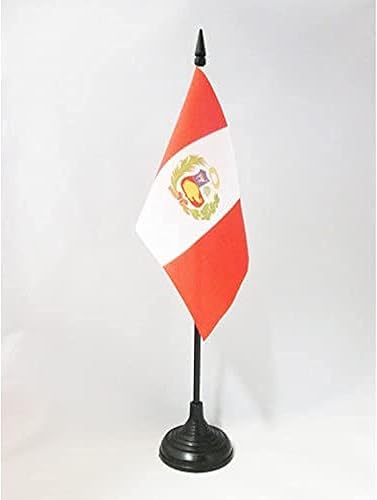 Miniatura 152 de Bandera de mesa Colombia 5'' x 8'' - Bandera de escritorio colombiana 8.3 x 5.5 in - Barra y base de plástico negro - AZ FLAG