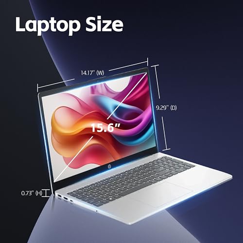Image of HP 15.6 inch Laptop, Intel i5 Processor Up to 4.4 GHz, 16GB RAM, 512GB SSD, HD Touch Screen, Intel Iris Xe Graphics, Windows 11 Home, Webcam, Wi-Fi, Bluetooth, Natural Silver, Alpacatec Accessories
