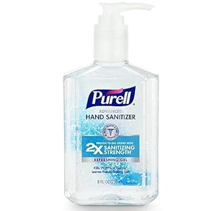 PURELL Advanced Hand Sanitizer, Refreshing Gel, 8 fl oz Sanitizer Table Top Pump Bottles (Pack of 2) – 9652-06-EC2PK