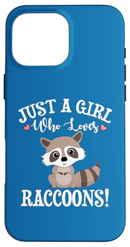 Kawaii Womens Kids Cute Funny Girl Who Loves Raccoons Lover �X�}�z�P�[�X iPhone 16 Pro Max �p