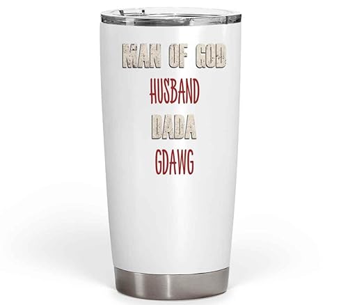 Miniatura 1 de Inspirational Gift Christian Gifts for Husband - the Dada G Dawg Gift Idea for Fathers - Prayers and Believers Quote Natural Multicolor 20 Oz White