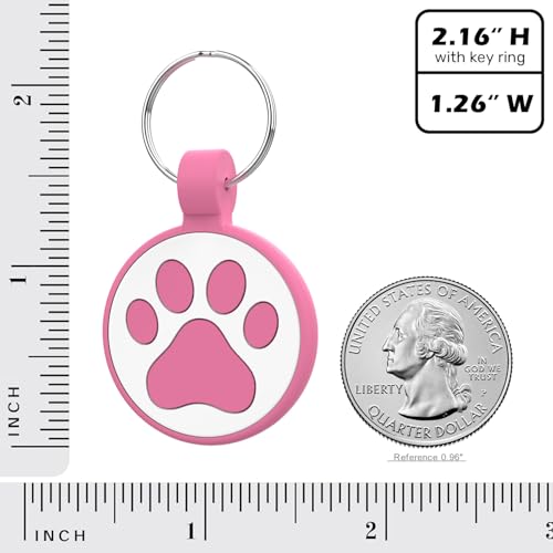 WhoseID Personalized Dog Tag, Laser Engraving QR Code, Silicone Dog ID Tag, Pet Online Profile, Scan QR Code Send Location, Collar Harness Accessories (Medium to Large Breeds - 1.25", Rose) - Image 6