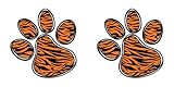 Tiger Print Paw Prints Temporary Tattoos / 20 Double Paw Prints/Great for School & Team Spirit/Skin Safe/Removable