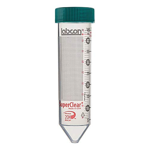 Labcon 3172-870-000-9, SuperClear Centrifuge Tube, 50mL Capacity, Pack of 500