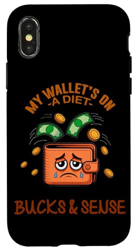 MY WALLET'S ON A DIET IT KEEPS LOSING BUCKS AND SENSE �X�}�z�P�[�X iPhone X/XS �p
