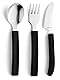 FabaCare Senioren Besteck Set: Messer, Gabel, Löffel für Rechts- oder Linkshänder, Ergonomisches Essbesteck, Spezial-Besteck für Arthritis, Gerade, Eingeschränkte Handmotorik