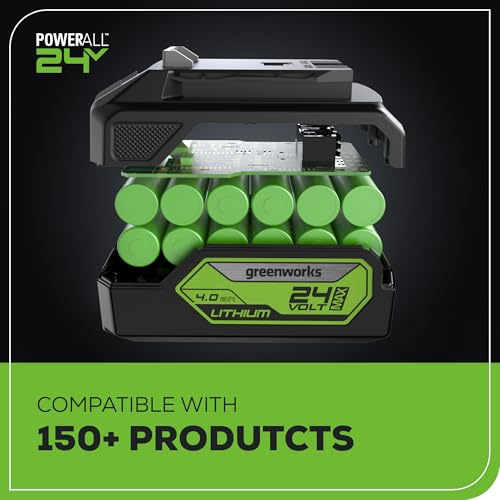 Miniatura 8 de Greenworks Juego De 3 Herramientas De Batería De 24 V, Compuesto Por Atornillador Inalámbrico 35 Nm , Atornillador De Impacto Inalámbrico 220 Nm , Sierra De Calar Con Batería, 2 Baterías Y Un