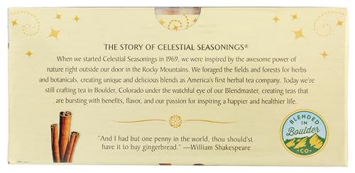 Celestial Seasonings Holiday Herbal Tea, Gingerbread Spice, 18 Count