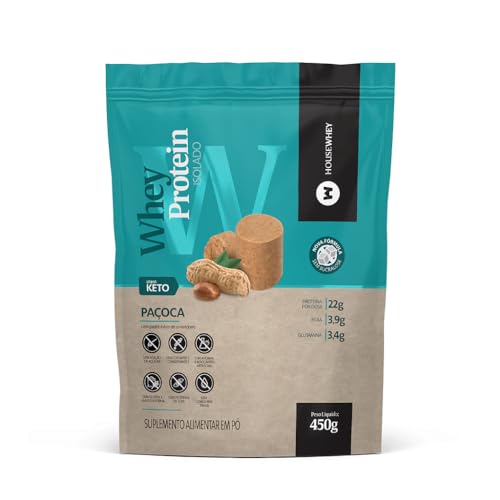 Housewhey Whey Protein Isolado, Sabor Paçoca, 450g