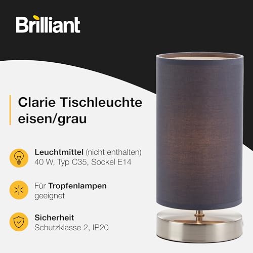 Brilliant Lampada Da Tavolo Claire Con Paralume In Tessuto - 5