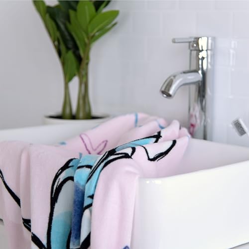 Herding Badetuch Disney’s Stitch, 75 x 150 cm, Kleines weiches Kinder-Handtuch für Bad und Strand, 100% Baumwolle