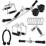 Triceps Pull Down Attachment, Cable Machine Accessories for Home Gym, LAT Pull Down Attachment Weigh