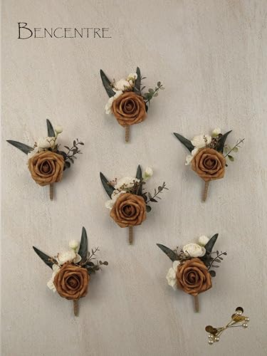 Corsages dorés haut de gamme pour marié et témoin d'honneur - 7