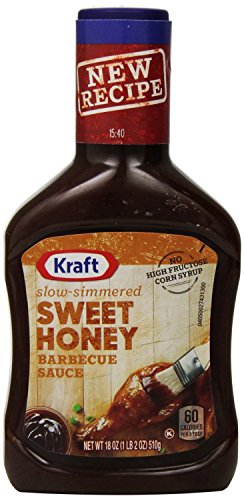 Kraft Barbecue Sauce, NEW Recipe, Slow-Simmered Sweet Honey, 18 Ounce