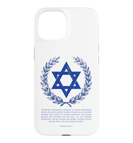 Psalms 122:6-9 Star of David Israel Bible Verse German �X�}�z�P�[�X iPhone 15 �p