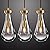 Joyunleo Raindrop Pendant Light Fixtures Set of Three, Brass Glass Pendant Lighting, Teardrops Pendant Lights Kitchen Island, Indoor Pendant Light for Kitchen Island Bedroom Bathroom, Included Bulb