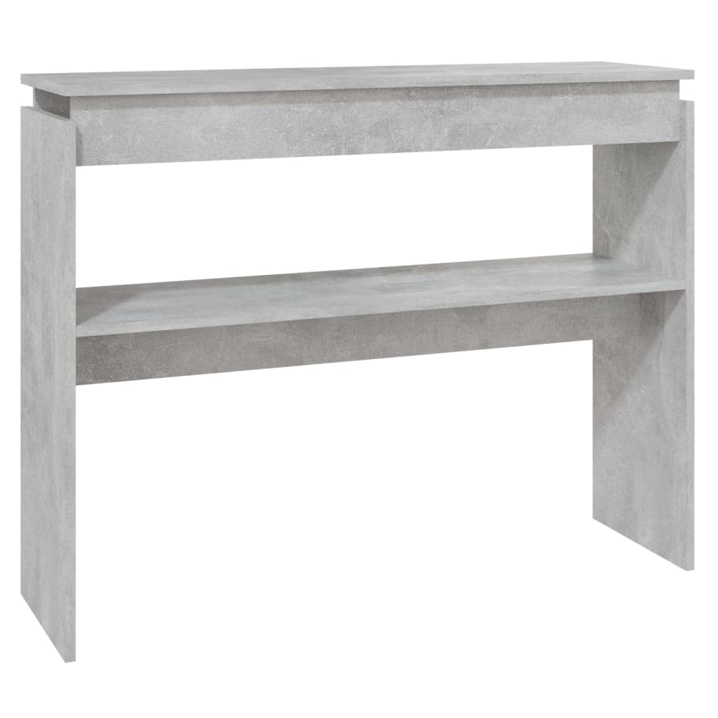 vidaXL Console Table, Rectangular, Scandinavian Style, Compact, Space-saving, Storage-friendly Hallway Furniture, Concrete Grey Engineered Wood
