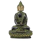GURU SHOP Buddha Statue aus Messing Dhyana Mudra 14 cm - Modell 8