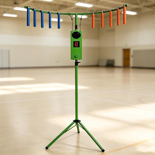 TozMvi Arcade-Automat Für Reaktions- Und Geschwindigkeitstests: Spiel Mit Fallenden Stäben, Digitalem Zähler, LED-Beleuchtung, Musik Und Fernbedienung – Ideal Für Bars, Jahrmärkte, Events Green