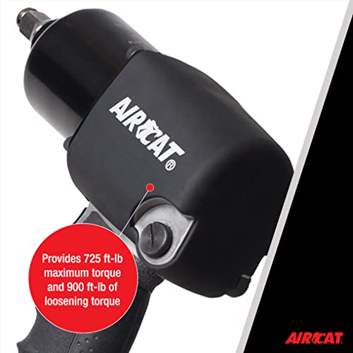 Aircat Pneumatic Tools 1460-Xl: 1/2-Inch High Air Pressure Impact Wrench 900 Ft-Lbs - Standard Anvil #TOP3