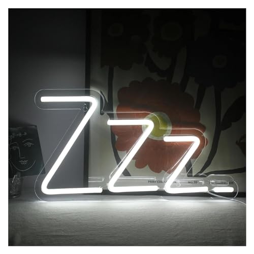 Veilleuse néon LED Zzz Sleep pour rassurer un enfant au lit et éviter la peur du noir