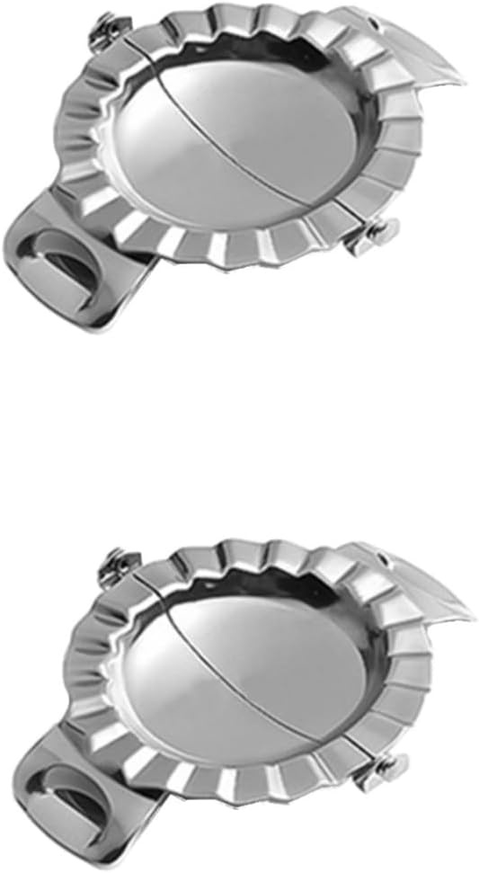 Garneck 2pcs Stainless Steel Dumpling Maker Tool Small Stainless Steel Press for Easy Dumpling Empanada and Ravioli Creation for Home Kitchen and Restaurants